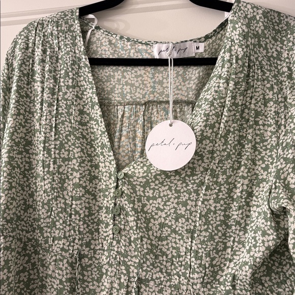 Petal & Pup Sage Floral Dress - Picture 3 of 3